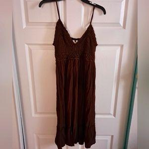 Brown knit dress